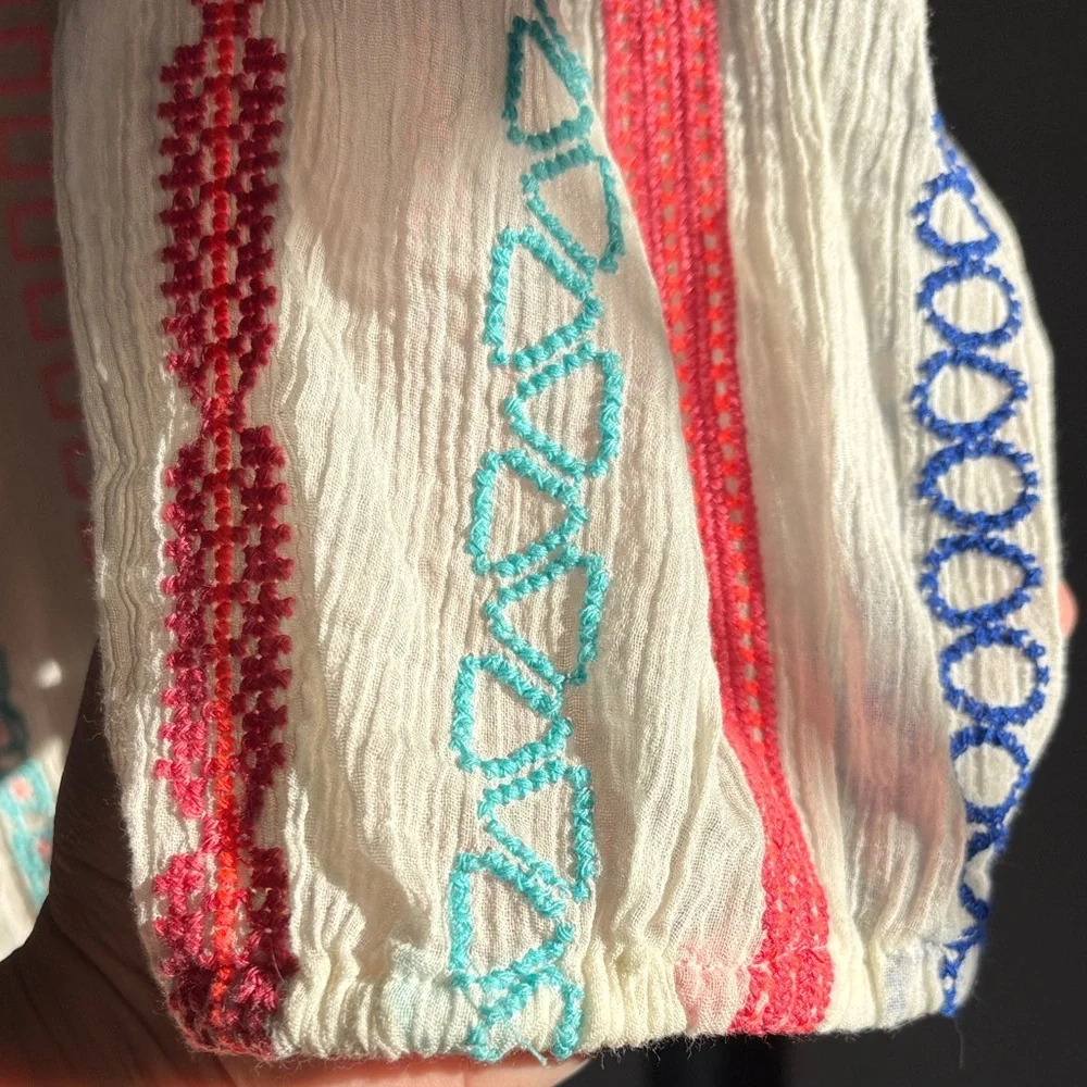 Colorful Boho Gauzy Blouse - Picture 9 of 10